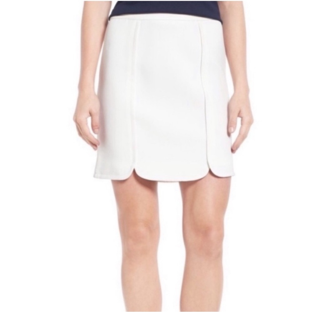 Draper James Margaret White Mini Skirt 0
